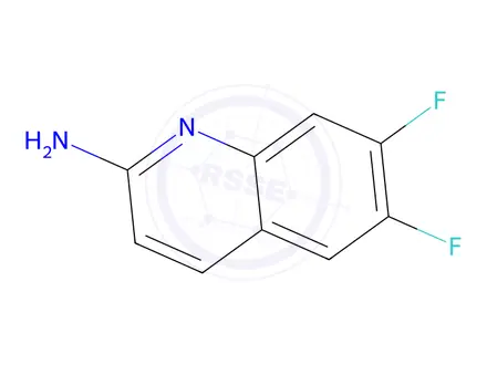 Chemical structure of 6,7-Difluoroquinolin-2-amine