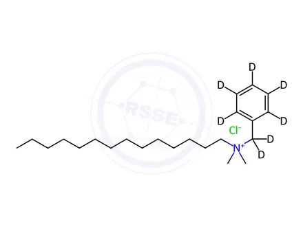 Chemical structure of D7-Benzyldimethyltetradecylammonium chloride