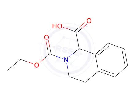 Chemical structure of 2-(ethoxycarbonyl)-1,2,3,4-tetrahydroisoquinoline-1-carboxylic acid