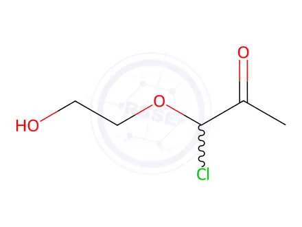 Chemical structure of 2-Propanone, 1-chloro-1-(2-hydroxyethoxy)-