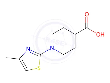 Chemical structure of 1-(4-Methyl-1,3-thiazol-2-yl)piperidine-4-carboxylic acid
