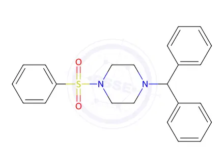 Chemical structure of 1-Benzhydryl-4-(phenylsulfonyl)piperazine