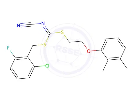 Chemical structure of (2-Chloro-6-fluorobenzyl)[2-(2,3-dimethylphenoxy)ethyl]cyanocarbonimidodithioate