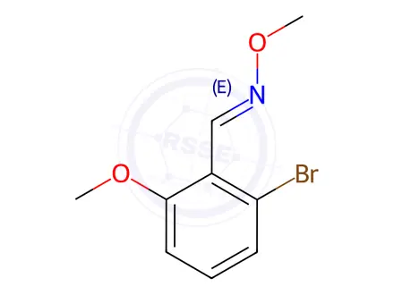 Chemical structure of (E)-2-bromo-6-methoxybenzaldehyde O-methyl oxime