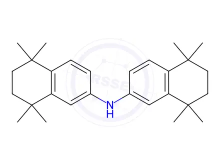Chemical structure of 2-Naphthalenamine, 5,6,7,8-tetrahydro-5,5,8,8-tetramethyl-N-(5,6,7,8-tetrahydro-5,5,8,8-tetramethyl-2-naphthalenyl)-