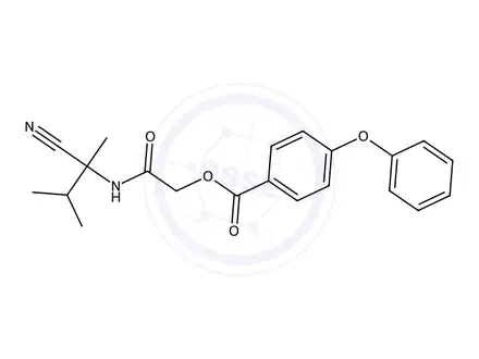 Chemical structure of 2-((2-Cyano-3-methylbutan-2-yl)amino)-2-oxoethyl 4-phenoxybenzoate