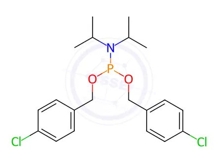 Chemical structure of Di-p-chlorobenzyl N,N-Diisopropylphosphoramidite