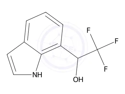 Chemical structure of 2,2,2-Trifluoro-1-(1h-indol-7-yl)ethan-1-ol