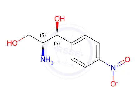 Chemical structure of (1S,2S)-(+)-2-Amino-1-(4-nitrophenyl)-1,3-propanediol