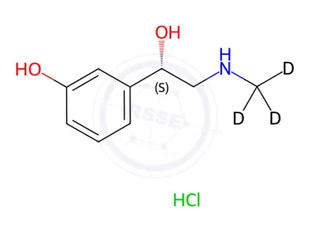 Chemical structure of Phenylephrine Hydrochloride Impurity 19-d3 ((S)-Phenylephrine Hydrochloride-d3)