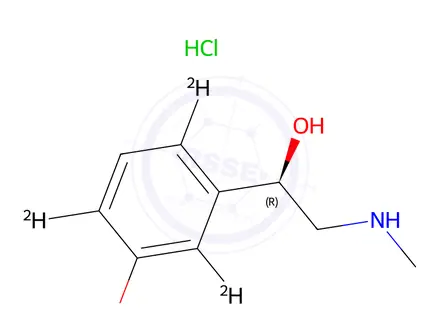 Chemical structure of (R)-(-)-Phenylephrine-2,4,6-d3