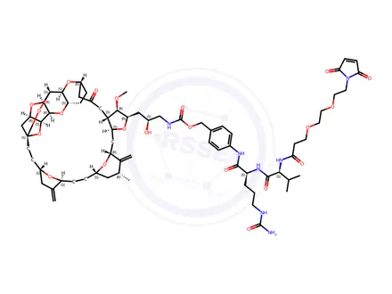 Chemical structure of Mal-PEG2-VCP-Eribulin