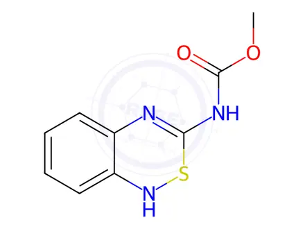 Chemical structure of 1H-2,1,4-Benzothiadiazine-3-carbamic acid, methyl ester