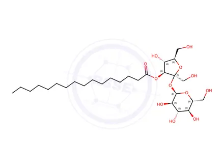 Chemical structure of alpha-d-Glucopyranoside, beta-d-fructofuranosyl, hexadecanoate