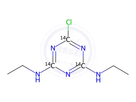 Chemical structure of SIMAZINE-RING-UL-14C