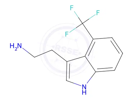 Chemical structure of 2-(4-(Trifluoromethyl)-1H-indol-3-yl)ethan-1-amine