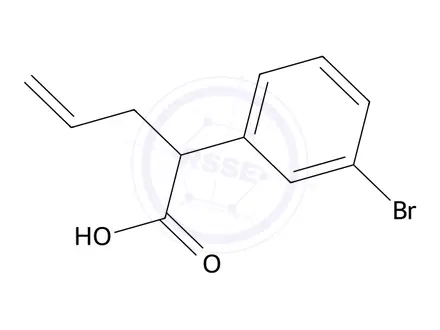 Chemical structure of 2-(3-Bromophenyl)pent-4-enoic acid