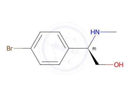 Chemical structure of (R)-2-(4-bromophenyl)-2-(methylamino)ethan-1-ol