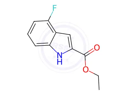 Chemical structure of Ethyl 4-fluoro-1H-indole-2-carboxylate