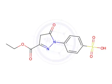Chemical structure of 4-[3-(Ethoxycarbonyl)-5-Oxo-4,5-Dihydro-1h-Pyrazol-1-Yl]Benzenesulfonic Acid