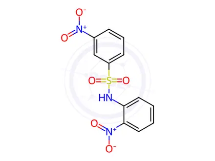 Chemical structure of 3-Nitro-N-(2-nitrophenyl)benzenesulfonamide