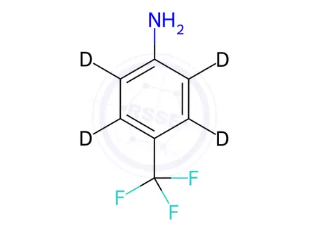 Chemical structure of 4-(Trifluoromethyl)aniline-d4