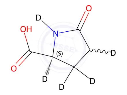 Chemical structure of 5-Oxo-L-proline-d5