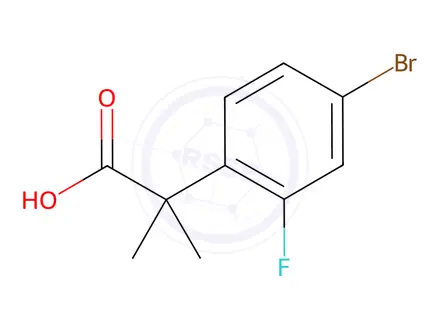 Chemical structure of 2-(4-Bromo-2-fluorophenyl)-2-methylpropanoic acid