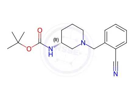Chemical structure of Tert-butyl (R)-(1-(2-cyanobenzyl)piperidin-3-yl)carbamate