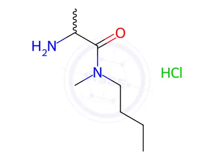 Chemical structure of 2-Amino-N-butyl-N-methylpropanamide hydrochloride