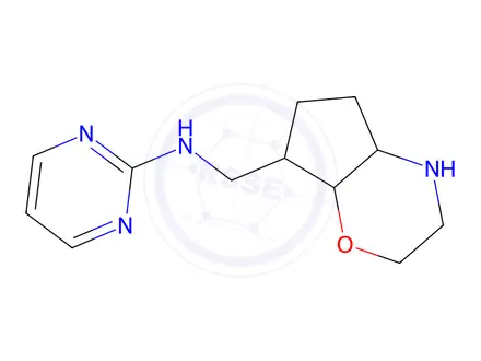 Chemical structure of N-((Octahydrocyclopenta[b][1,4]oxazin-7-yl)methyl)pyrimidin-2-amine