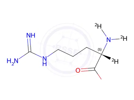 Chemical structure of L-Arginine-d3