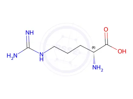 Chemical structure of D(-)-Arginine