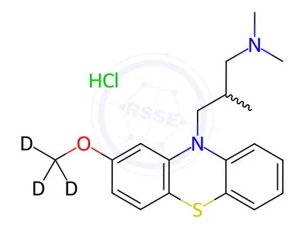 Chemical structure of rac Methotrimeprazine-d3 Hydrochloride