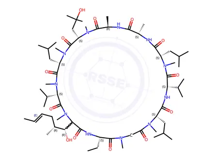 Chemical structure of Ciclosporin Impurity 28 (Ciclosporin AM 9)