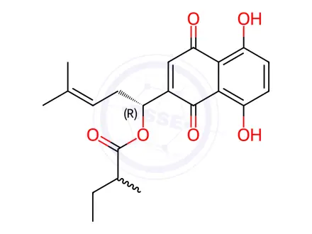 Chemical structure of Alkannin Impurity 2