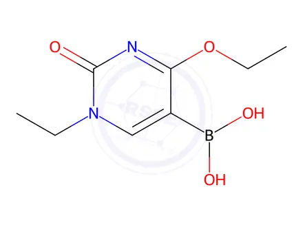 Chemical structure of Boronic acid, (4-ethoxy-1-ethyl-1,2-dihydro-2-oxo-5-pyrimidinyl)-(9CI)