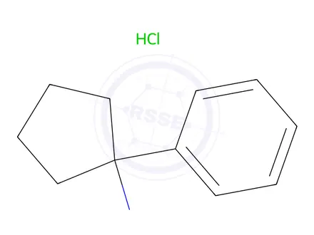 Chemical structure of 1-Phenylcyclopentan-1-amine hydrochloride