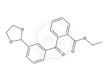 Chemical structure of Ethyl 2-(3-(1,3-dioxolan-2-yl)benzoyl)benzoate