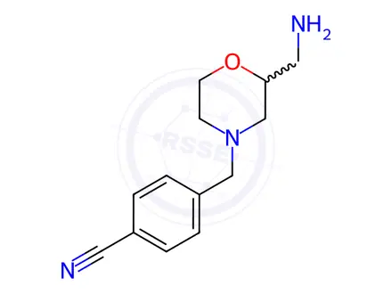 Chemical structure of 4-(2-AMINOMETHYL-MORPHOLIN-4-YLMETHYL)-BENZONITRILE DIHYDROCHLORIDE