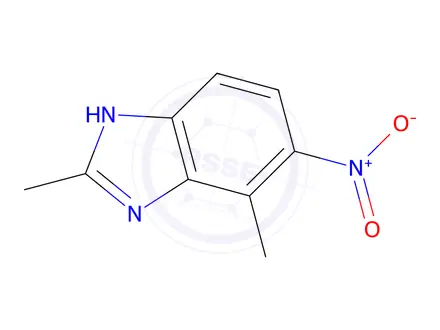 Chemical structure of 1H-Benzimidazole,2,4-dimethyl-5-nitro-(9CI)