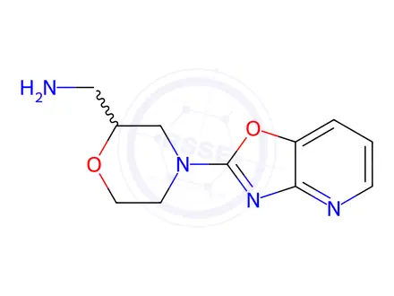 Chemical structure of [(4-[1,3]Oxazolo[4,5-b]pyridin-2-yl-2-morpholinyl)methyl]amine Dihydrochloride