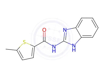 Chemical structure of N-(1H-benzo[d]imidazol-2-yl)-5-methylthiophene-2-carboxamide