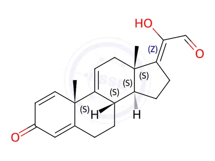 Chemical structure of (Z)-2-((8S,10S,13S,14S)-10,13-Dimethyl-3-oxo-7,8,12,13,15,16-hexahydro-3H-cyclopenta[a]phenanthren-17(6H,10H,14H)-ylidene)-2-hydroxyacetaldehyde