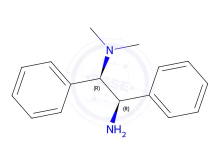 Chemical structure of (1R,2R)-N1,N1-Dimethyl-1,2-diphenylethane-1,2-diamine dihydrochloride