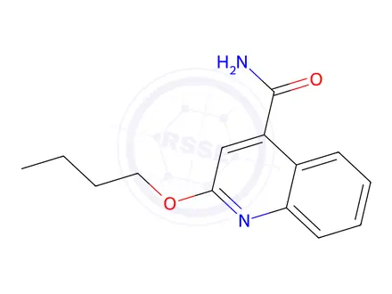 Chemical structure of 2-butoxyquinoline-4-carboxamide