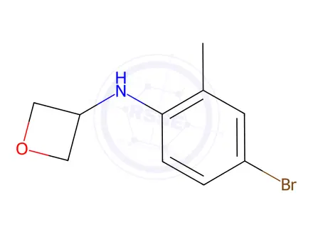 Chemical structure of N-(4-bromo-2-methylphenyl)oxetan-3-amine