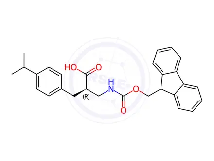 Chemical structure of Fmoc-(R)-3-amino-2-(4-isopropylbenzyl)propanoicacid