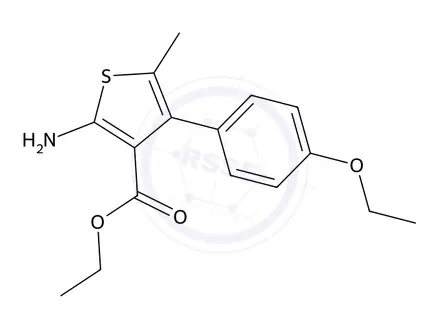 Chemical structure of Ethyl 2-amino-4-(4-ethoxyphenyl)-5-methylthiophene-3-carboxylate