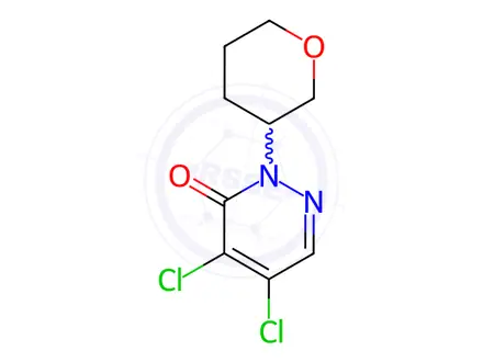 Chemical structure of 4,5-Dichloro-2-(tetrahydro-2H-pyran-3-yl)pyridazin-3(2H)-one